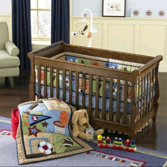 just born 5 piece crib set